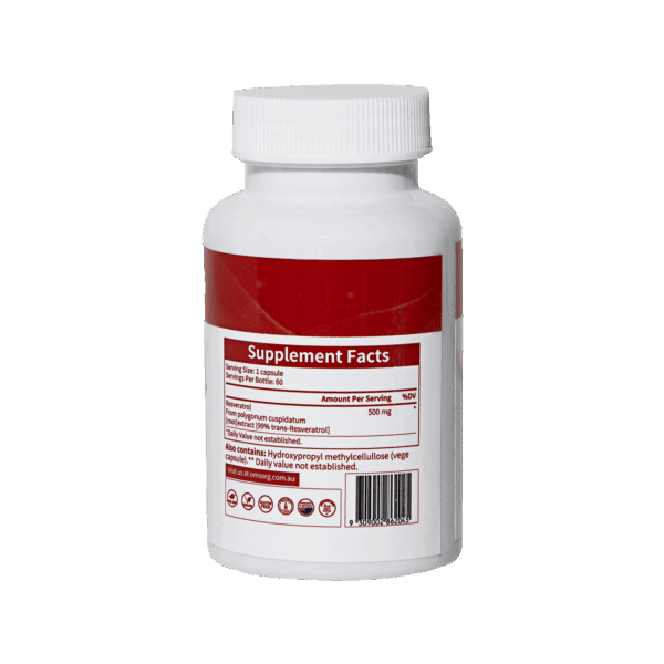 Resveratrol for DNA Repair (500mg X 60 caps) - Image 2
