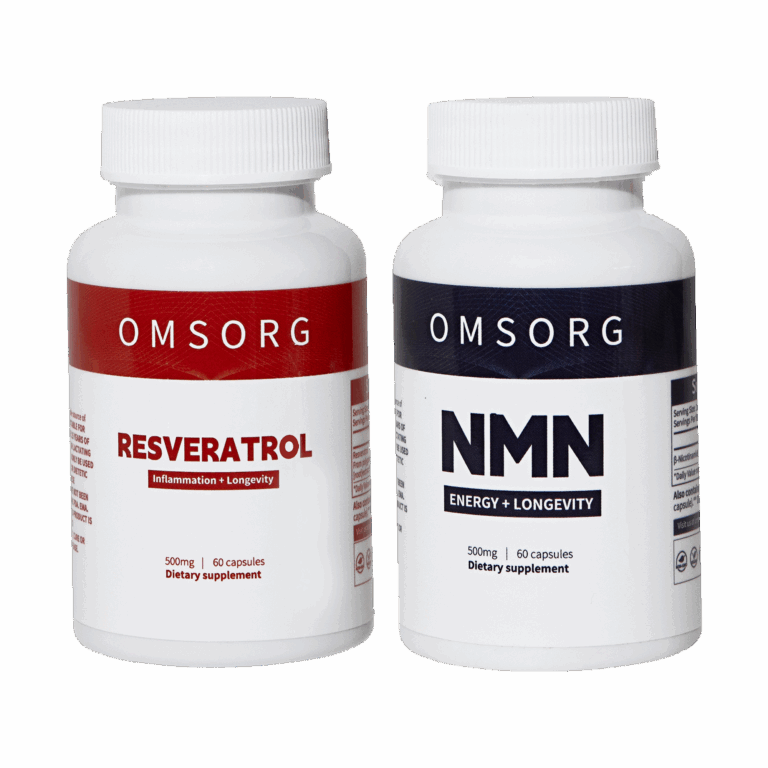 Omsorg Resveratrol + NMN Capsules – dual antioxidant formula